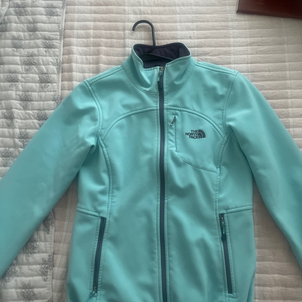 The North Face Teal and Navy Fleece Jacket